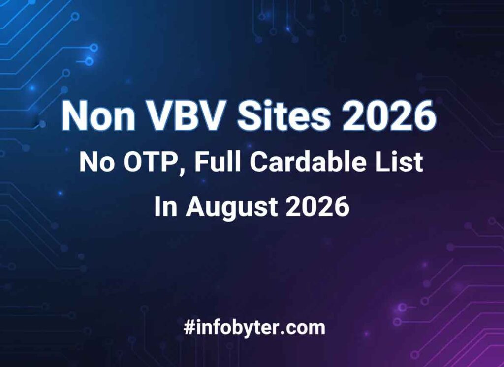Non VBV Sites 2026: No OTP, Full Cardable List in August 2026 Non VBV sites 2026 list updated August 2026